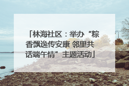 林海社区：举办“粽香飘逸传安康 邻里共话端午情”主题活动