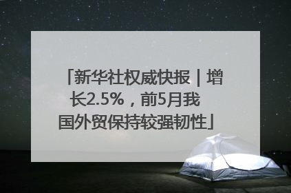 新华社权威快报｜增长2.5%，前5月我国外贸保持较强韧性