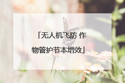 无人机飞防 作物管护节本增效