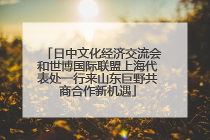 日中文化经济交流会和世博国际联盟上海代表处一行来山东巨野共商合作新机遇