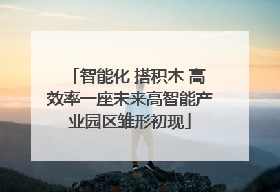 智能化 搭积木 高效率一座未来高智能产业园区雏形初现