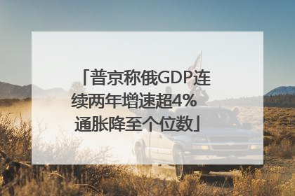 普京称俄GDP连续两年增速超4% 通胀降至个位数