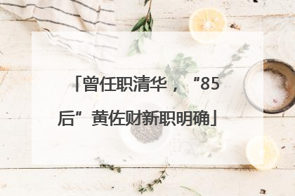曾任职清华，“85后”黄佐财新职明确