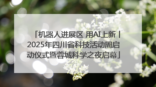 机器人进展区 用AI上新丨2025年四川省科技活动周启动仪式暨蓉城科学之夜启幕