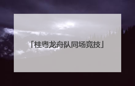 桂粤龙舟队同场竞技