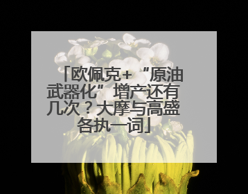 欧佩克+“原油武器化”增产还有几次？大摩与高盛各执一词