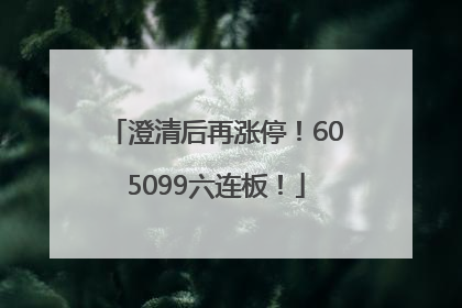 澄清后再涨停！605099六连板！