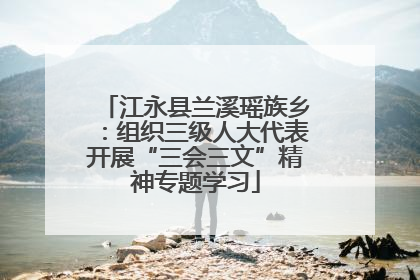 江永县兰溪瑶族乡：组织三级人大代表开展“三会三文”精神专题学习