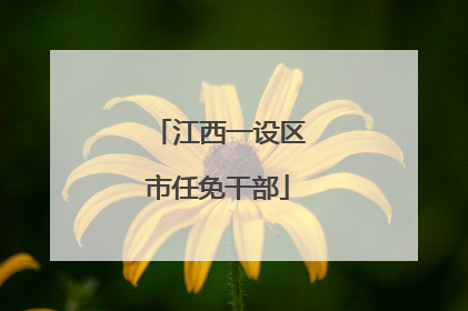 江西一设区市任免干部