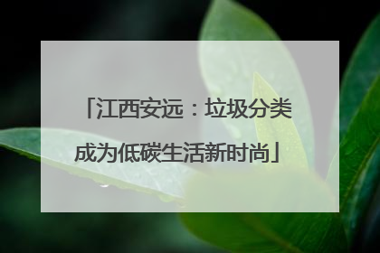 江西安远：垃圾分类成为低碳生活新时尚