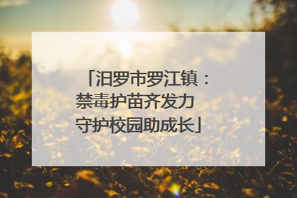 汨罗市罗江镇：禁毒护苗齐发力 守护校园助成长