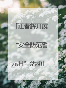 汪春辉开展“安全防范警示日”活动