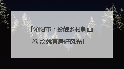 沁阳市：扮靓乡村新画卷 绘就宜居好风光