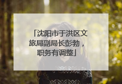 沈阳市于洪区文旅局副局长彭勃，职务有调整