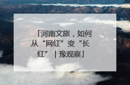 河南文旅，如何从“网红”变“长红”｜豫观察