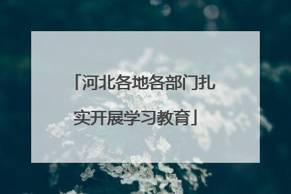 河北各地各部门扎实开展学习教育
