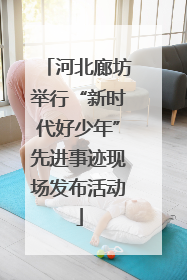 河北廊坊举行“新时代好少年”先进事迹现场发布活动