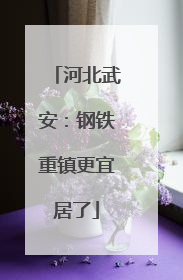 河北武安：钢铁重镇更宜居了