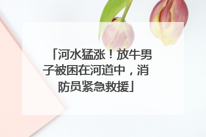 河水猛涨！放牛男子被困在河道中，消防员紧急救援