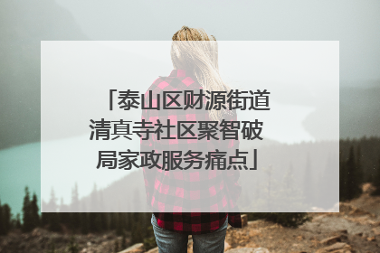 泰山区财源街道清真寺社区聚智破局家政服务痛点