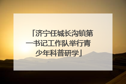 济宁任城长沟镇第一书记工作队举行青少年科普研学