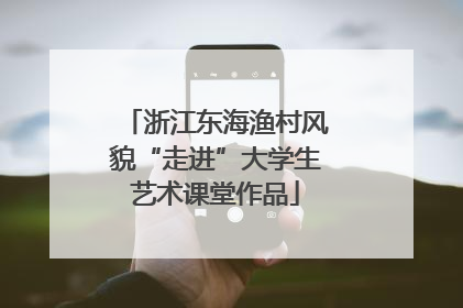 浙江东海渔村风貌“走进”大学生艺术课堂作品
