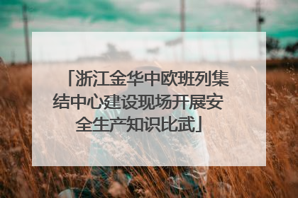 浙江金华中欧班列集结中心建设现场开展安全生产知识比武