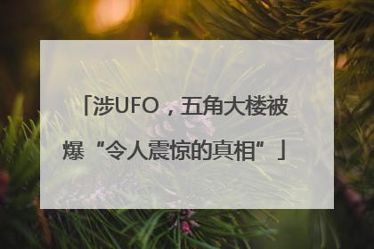 涉UFO，五角大楼被爆“令人震惊的真相”