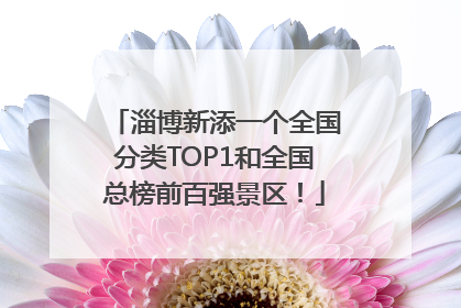 淄博新添一个全国分类TOP1和全国总榜前百强景区！
