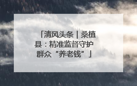 清风头条｜桑植县：精准监督守护群众“养老钱”