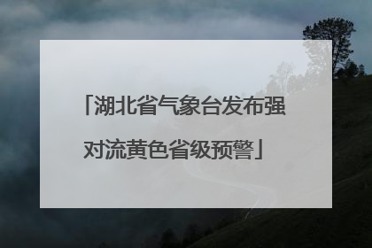 湖北省气象台发布强对流黄色省级预警