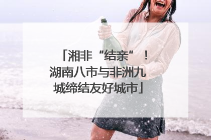 湘非“结亲”！湖南八市与非洲九城缔结友好城市