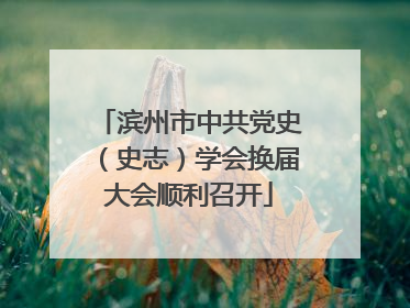 滨州市中共党史（史志）学会换届大会顺利召开