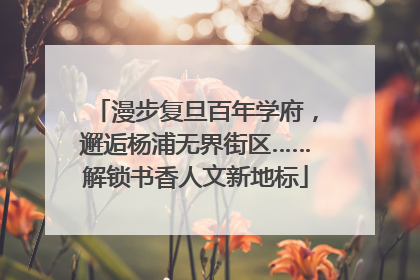 漫步复旦百年学府，邂逅杨浦无界街区……解锁书香人文新地标