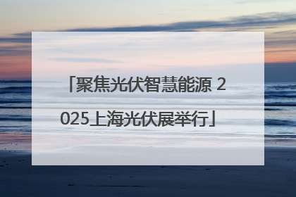 聚焦光伏智慧能源 2025上海光伏展举行