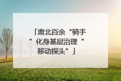 肃北百余“骑手”化身基层治理“移动探头”