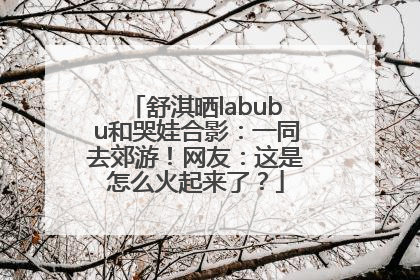 舒淇晒labubu和哭娃合影：一同去郊游！网友：这是怎么火起来了？