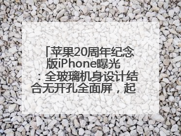 苹果20周年纪念版iPhone曝光：全玻璃机身设计结合无开孔全面屏，起售价或达1.45万人民币