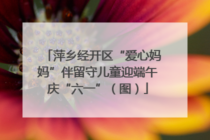 萍乡经开区“爱心妈妈”伴留守儿童迎端午庆“六一”（图）