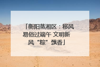 衡阳蒸湘区：移风易俗过端午 文明新风“粽”飘香
