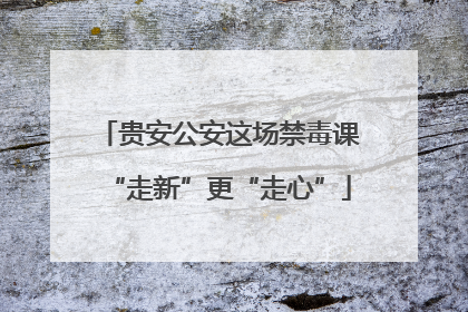 贵安公安这场禁毒课“走新”更“走心”