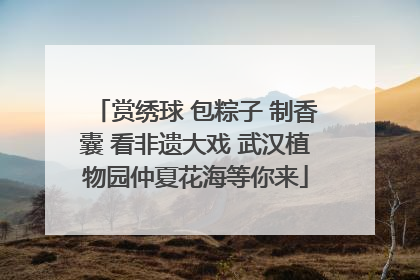 赏绣球 包粽子 制香囊 看非遗大戏 武汉植物园仲夏花海等你来