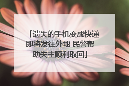 遗失的手机变成快递即将发往外地 民警帮助失主顺利取回