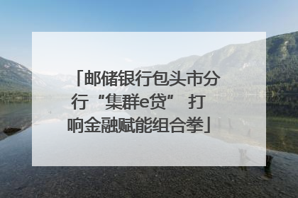 邮储银行包头市分行“集群e贷” 打响金融赋能组合拳