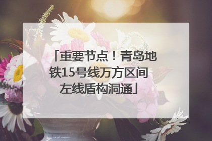 重要节点！青岛地铁15号线万方区间左线盾构洞通
