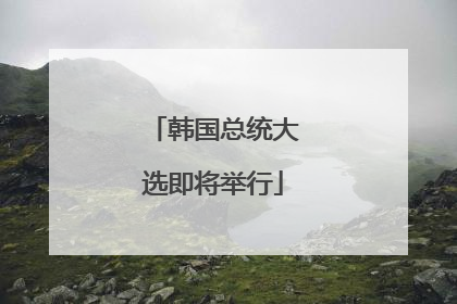 韩国总统大选即将举行