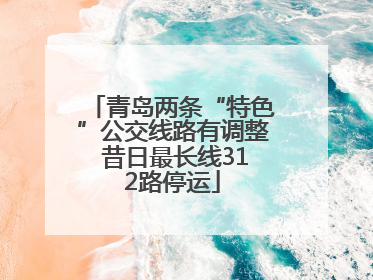 青岛两条“特色”公交线路有调整 昔日最长线312路停运