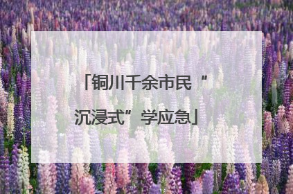 铜川千余市民“沉浸式”学应急