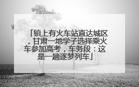 镇上有火车站直达城区，甘肃一地学子选择乘火车参加高考，车务段：这是一趟逐梦列车
