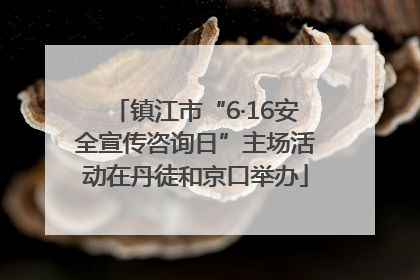 镇江市“6·16安全宣传咨询日”主场活动在丹徒和京口举办